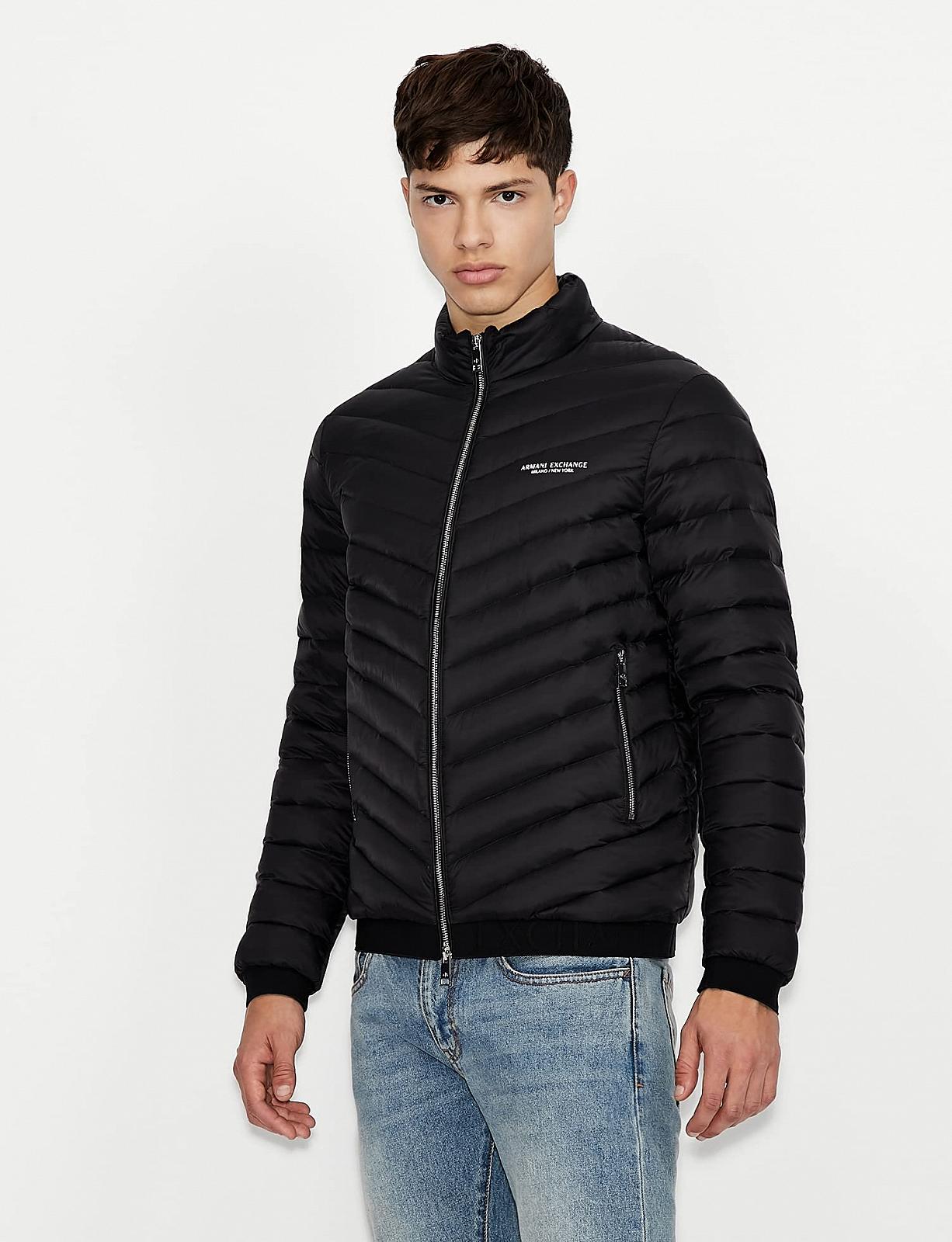 Куртка Armani Exchange стьобана Milano/New York Logo Zip-Up Down Alternative Coat, фото №5