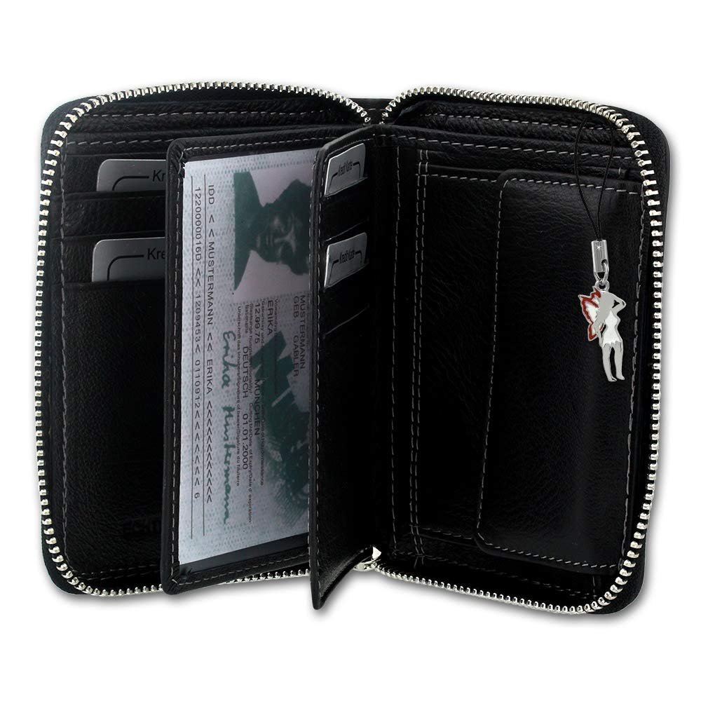 Кошелек Унисекс на молнии Bag Street WILD 5508 Кожаный Черный, фото №6