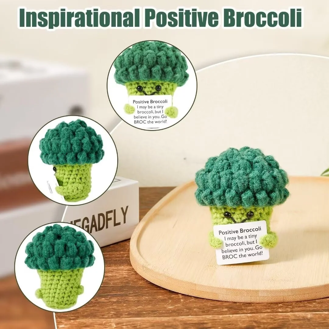 Игрушка XIHIRCD Positive Broccoli Вязаная Брокколи с Вдохновляющей Открыткой, фото №4 Игрушка XIHIRCD Positive Broccoli Вязаная Брокколи с Вдохновляющей Открыткой, фото №4