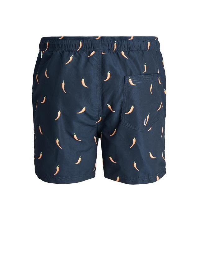 Шорти для плавання JJIBALI JJSWIMSHORTS AKM FUNNY FOOD 12184800 Navy Blazer Jack&Jones Темно-синій M, фото №3
