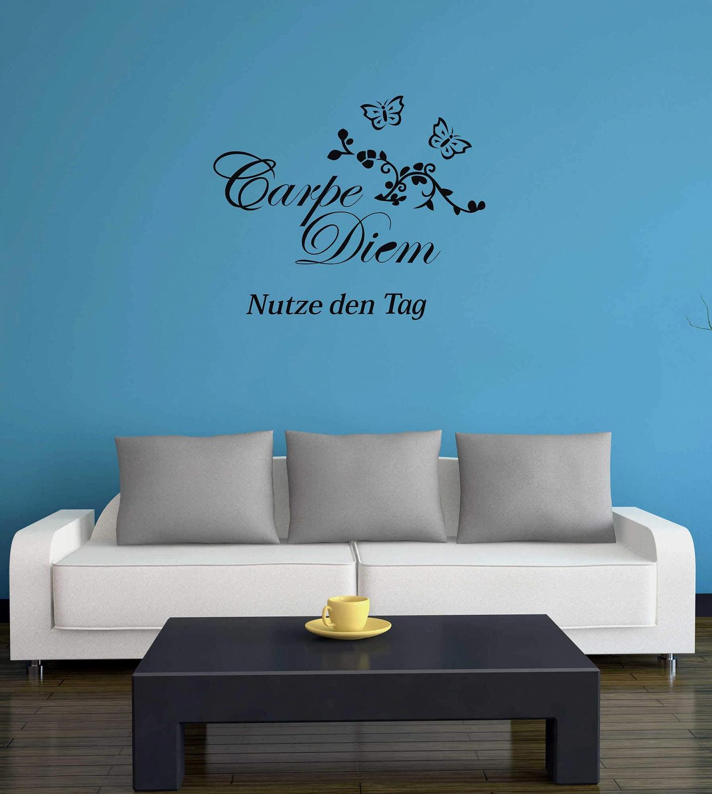 Наклейка на стіну A601 Carpe Diem 70 см x 60 см чорна, фото №2 Наклейка на стіну A601 Carpe Diem 70 см x 60 см чорна, фото №2