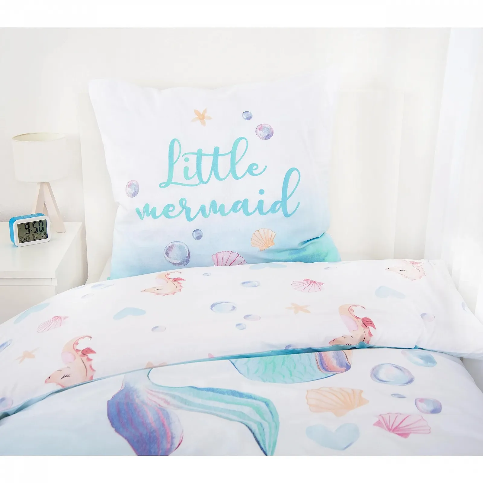 Комплект детского постельного белья Herding Young Collection Mermaid наволочка 80 x 80 см пододеяльник 135 x 200 см на гладкой молнии хлопок разноцветный, фото №5