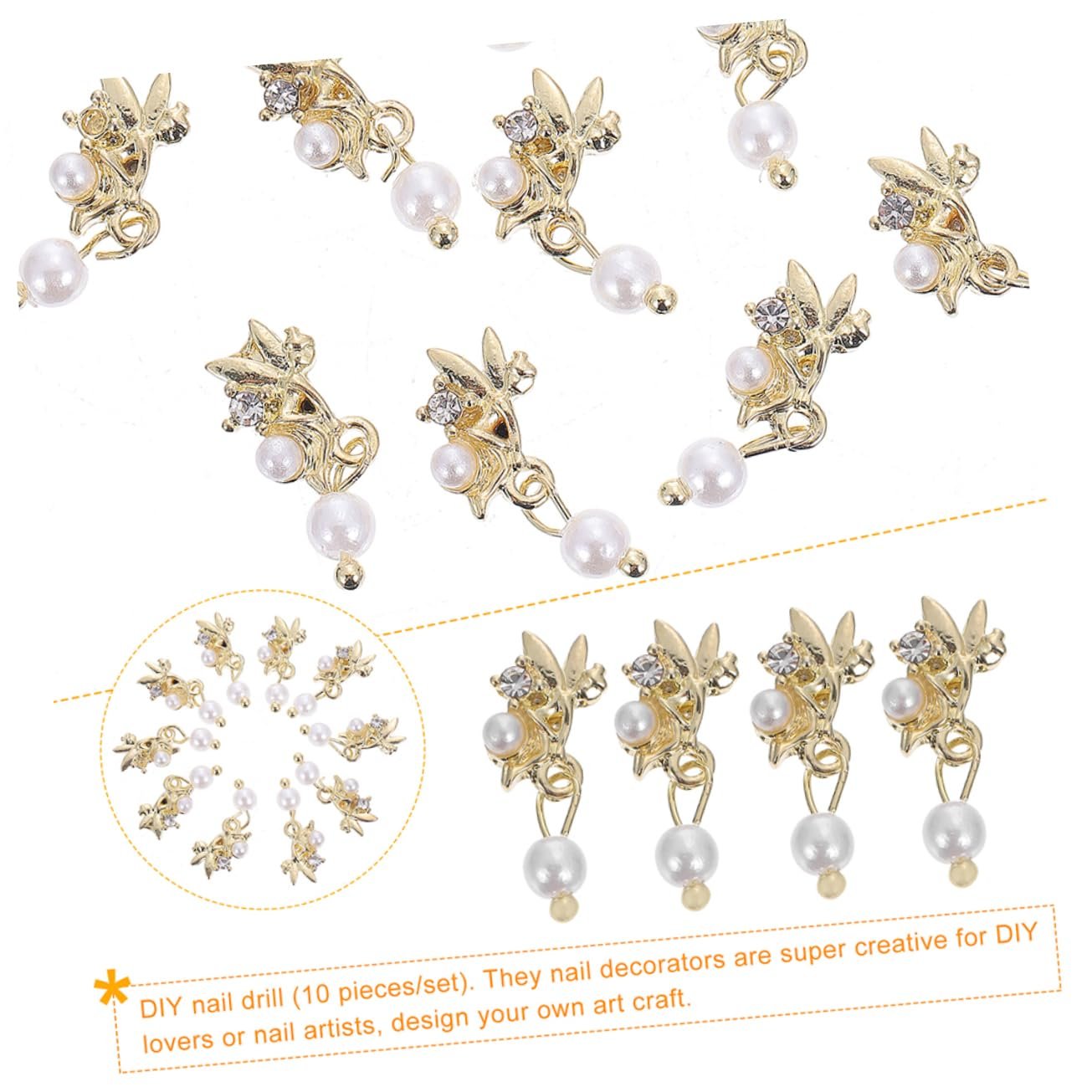 FRCOLOR 1підвіски з перлами, заклепки для нігтів для творчого манікюру та дизайну, фото №7