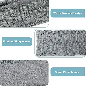 Вязаная На голову Повязка EYCLFY Зимняя Женская Флисовая Подкладка synthetic.ua - Фото 1