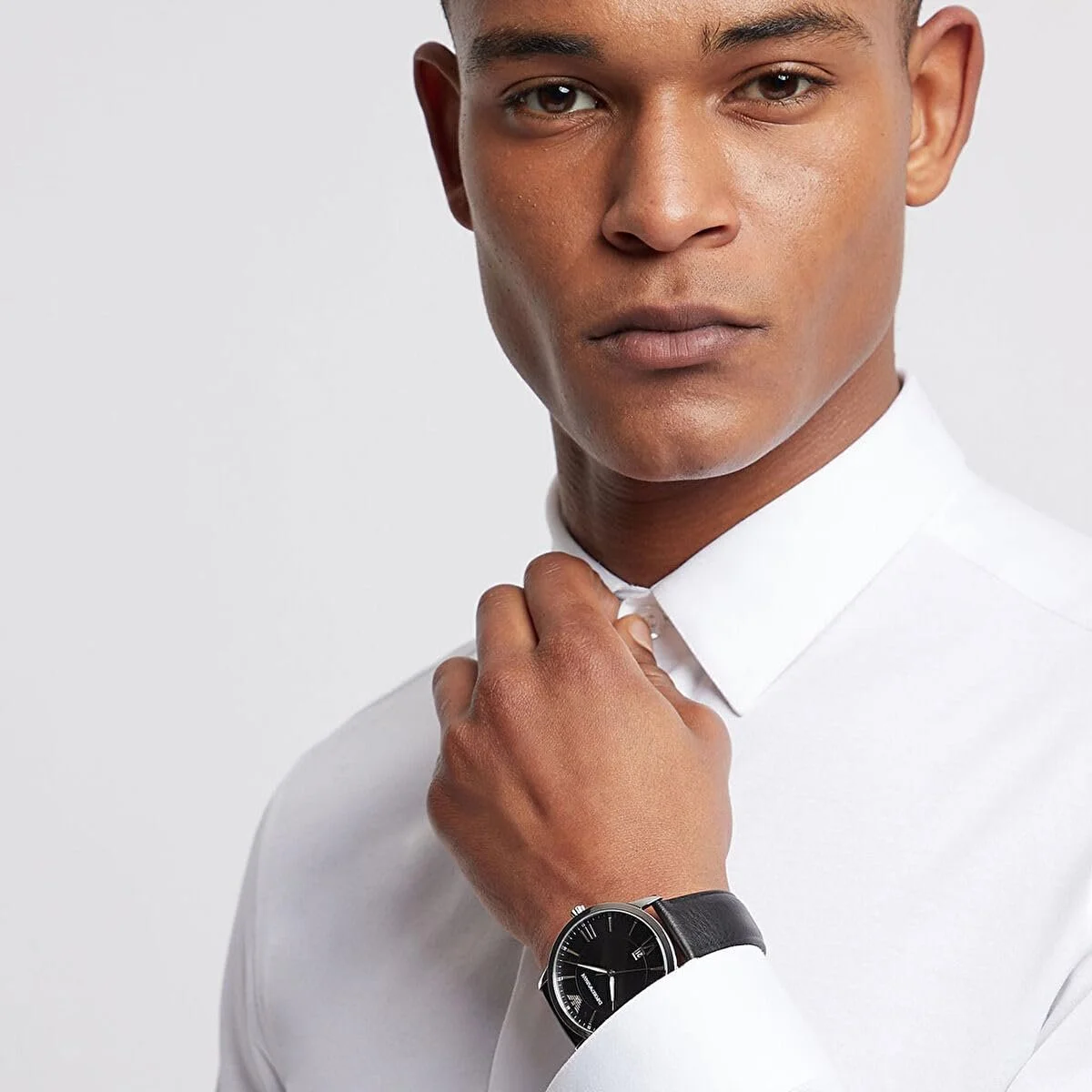 Часы Emporio Armani, мужские, кварцевый механизм с тремя стрелками, дата, размер корпуса 43 мм, кожаный ремешок, фото №5 Часы Emporio Armani, мужские, кварцевый механизм с тремя стрелками, дата, размер корпуса 43 мм, кожаный ремешок, фото №5