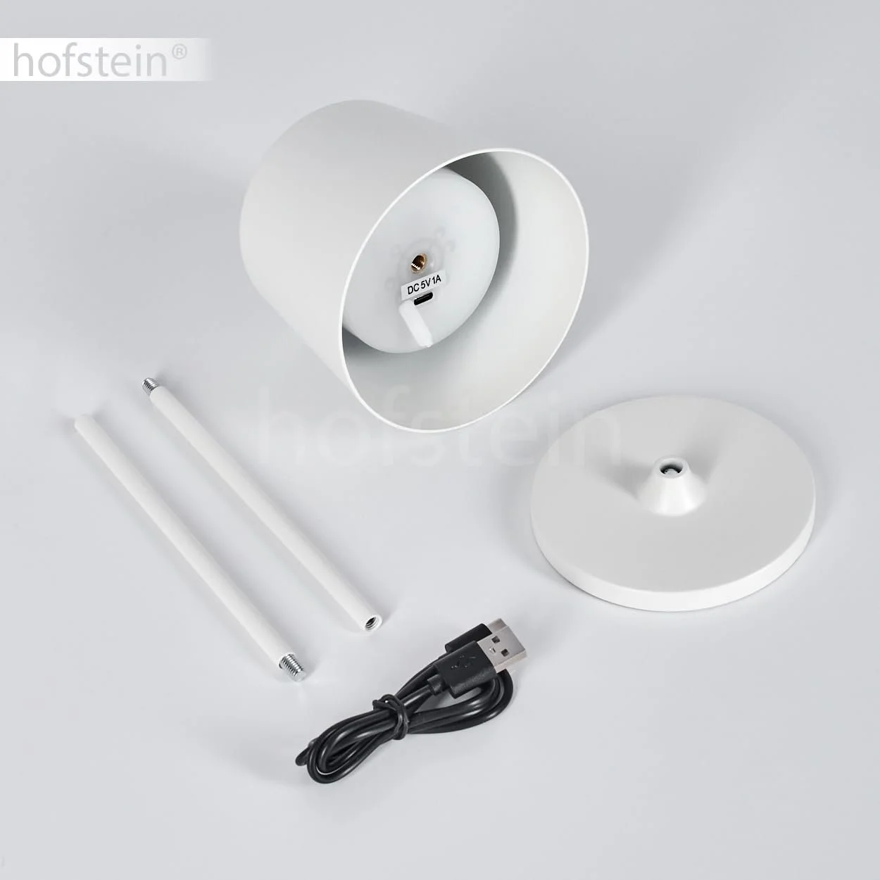 Настільна лампа HOFSTEIN Belece LED димована метал/пластик USB-C акумулятор 2 Ват 310 Люмен 3000 Кельвін білий, фото №6
