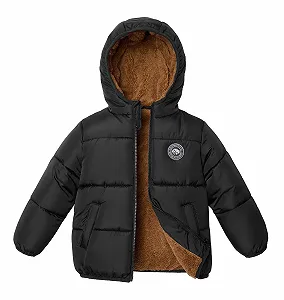 Зимняя куртка для девочек maoo garden с флисовой подкладкой, Легкая стеганая куртка для малышей с защитой от дождя - Фото 1