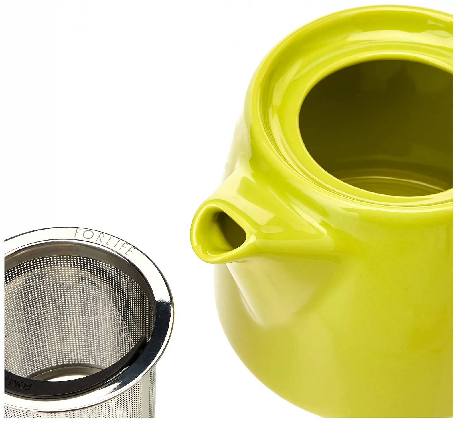 Чайник-заварник Tea People Stump FORLIFE FST-530-LIM, 530 мл, керамічний, лаймовий, фото №2