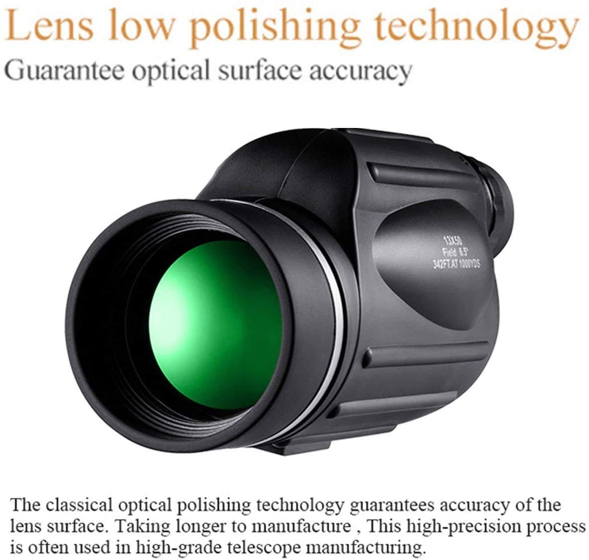 Монокуляр QHYTL HD 13×50 Чорний, фото №5