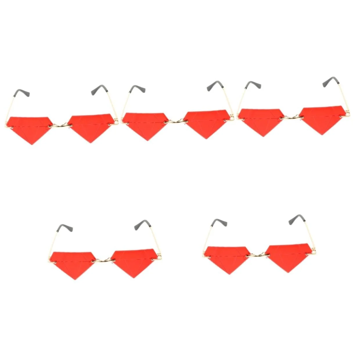 Сонцезахисні окуляри Packove Ретро для жінок, унісекс, без оправи, вінтажні, антиблікові, 5 пар, фото №1