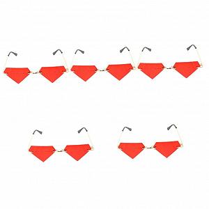 Солнцезащитные очки Packove Ретро для женщин, унисекс, без оправы, винтажные, антибликовые, 5 пар - Фото 1