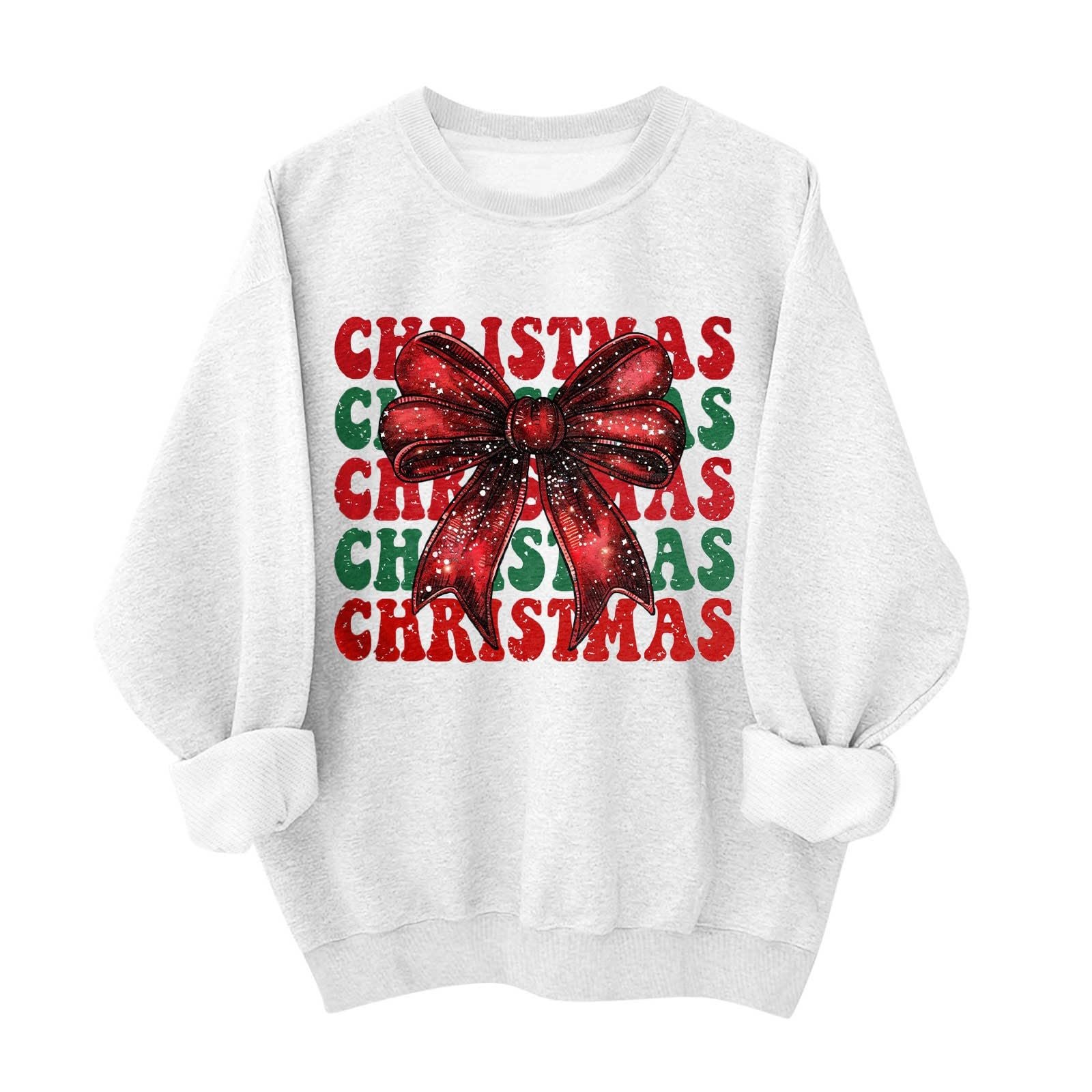 Різдвяний джемпер Жіноча толстовка з бантом, без капюшона, фото №1