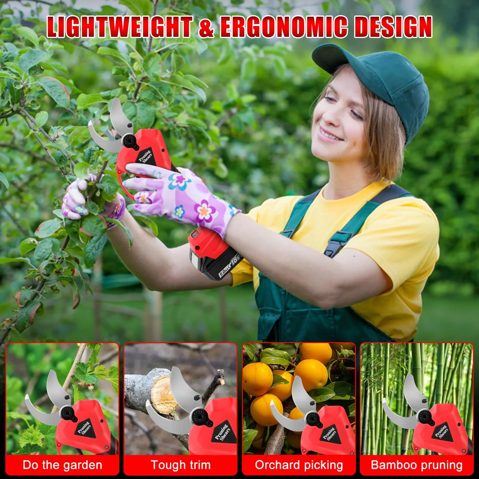 Акумуляторний секатор Kistrba Лезо SK5 65 мм, фото №6