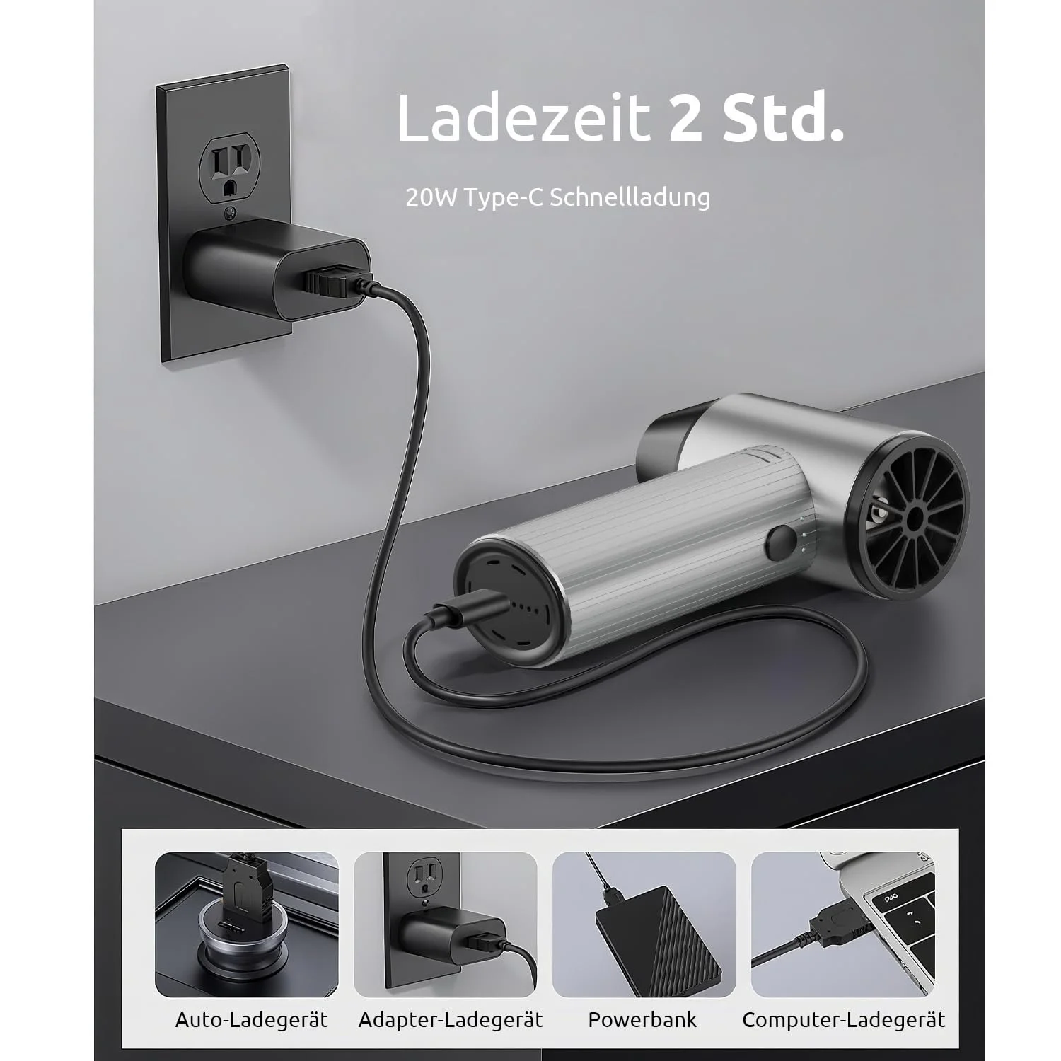 Электрический очиститель воздуха Hifound 270 000 об/мин 240 Вт 3 скорости Серебристый, фото №9 Электрический очиститель воздуха Hifound 270 000 об/мин 240 Вт 3 скорости Серебристый, фото №9