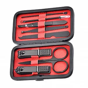 Купить Набор для маникюра Healvian Professionelles 8 предметов, эргономичный дизайн, черный - Фото 1 Набор для маникюра Healvian Professionelles 8 предметов, эргономичный дизайн, черный - Фото 1