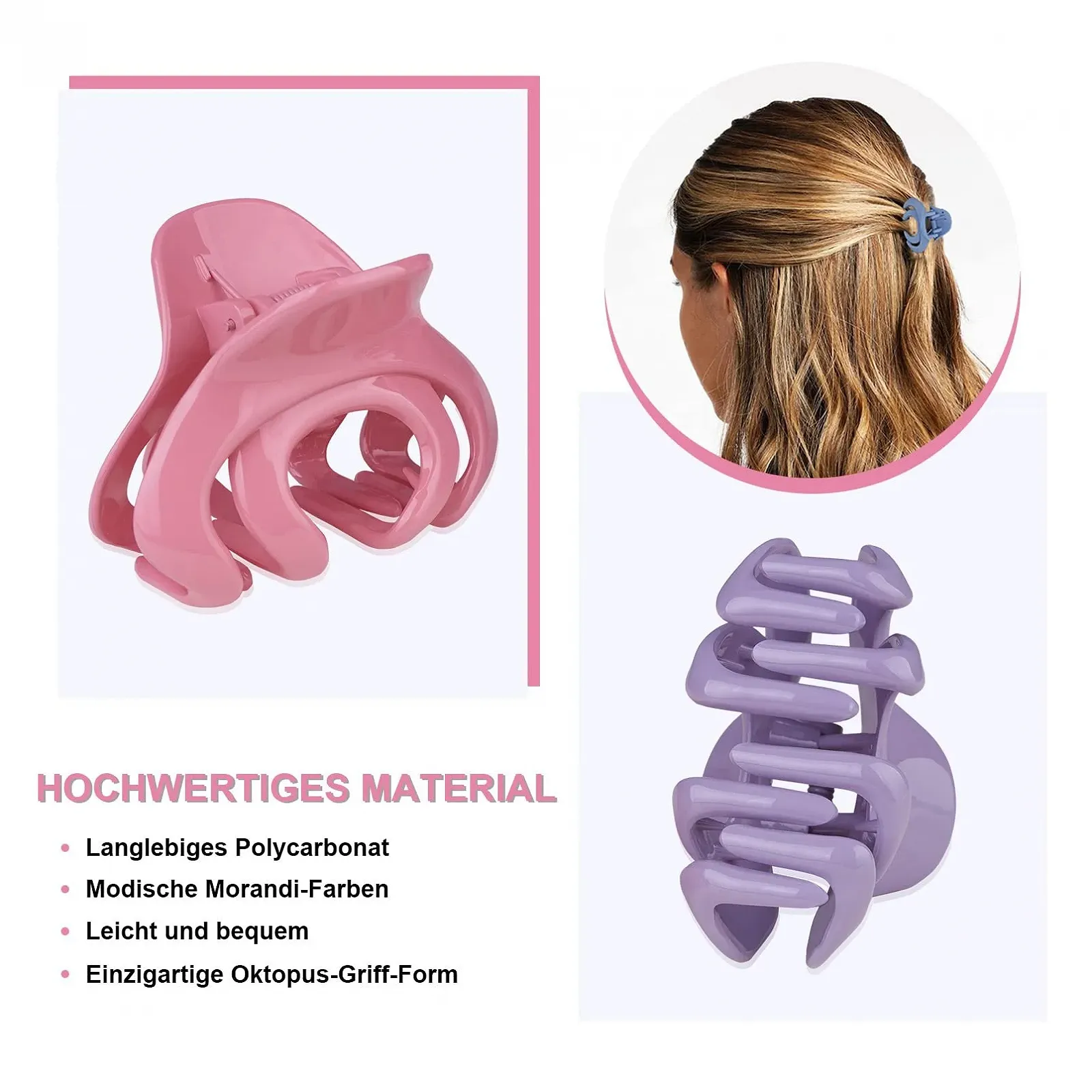 Заколка для волосся FITDON Octopus 4 см, набор 20 штук, фото №5 Заколка для волосся FITDON Octopus 4 см, набор 20 штук, фото №5