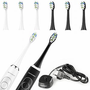 Звукова зубна щітка Berdsen Sonica Набір з 2 шт. Чорна synthetic.ua - Фото 1