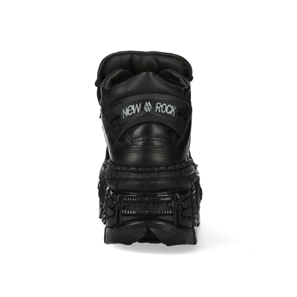 Ботинки New Rock WALL106-S12 Metallic Черный Кожа Платформа, фото №6