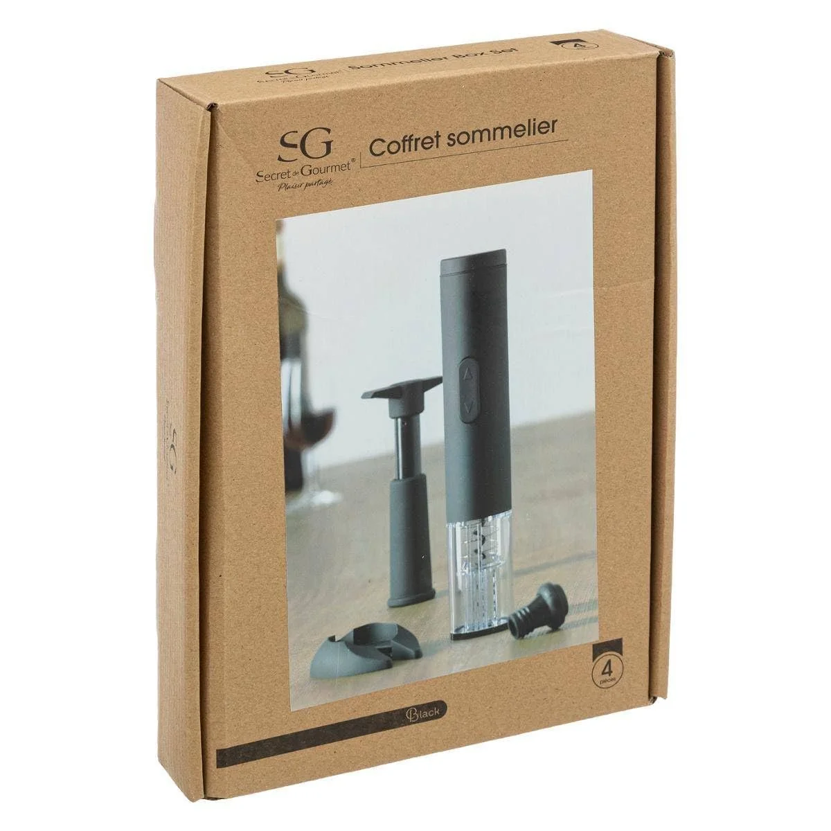 Набір сомельє SG Secret de Gourmet 4 предмети Чорний, фото №2 Набір сомельє SG Secret de Gourmet 4 предмети Чорний, фото №2