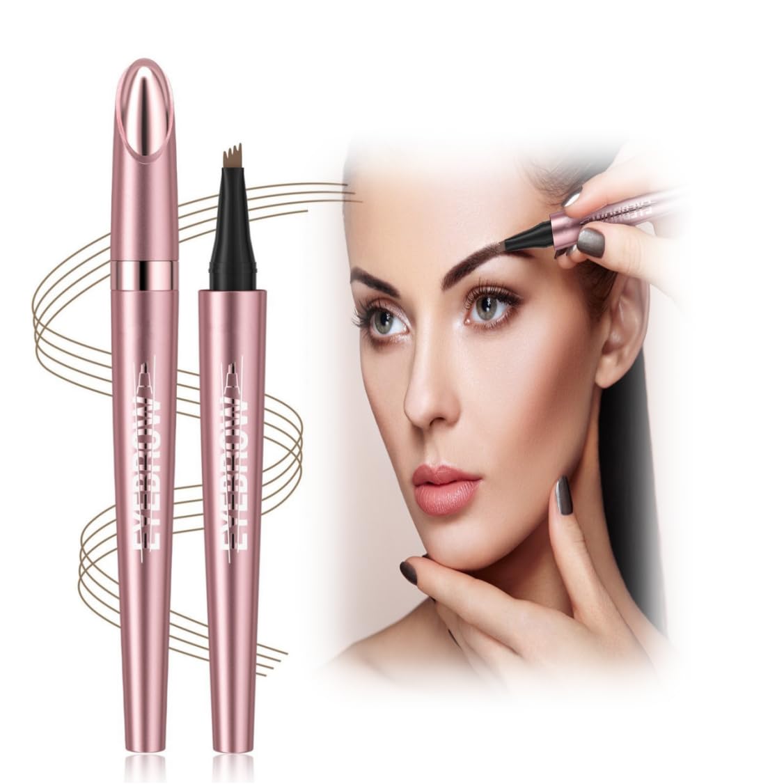 Олівець для брів Eyebrow Microblading Pen Waterproof 2024 Light Coffee, фото №1