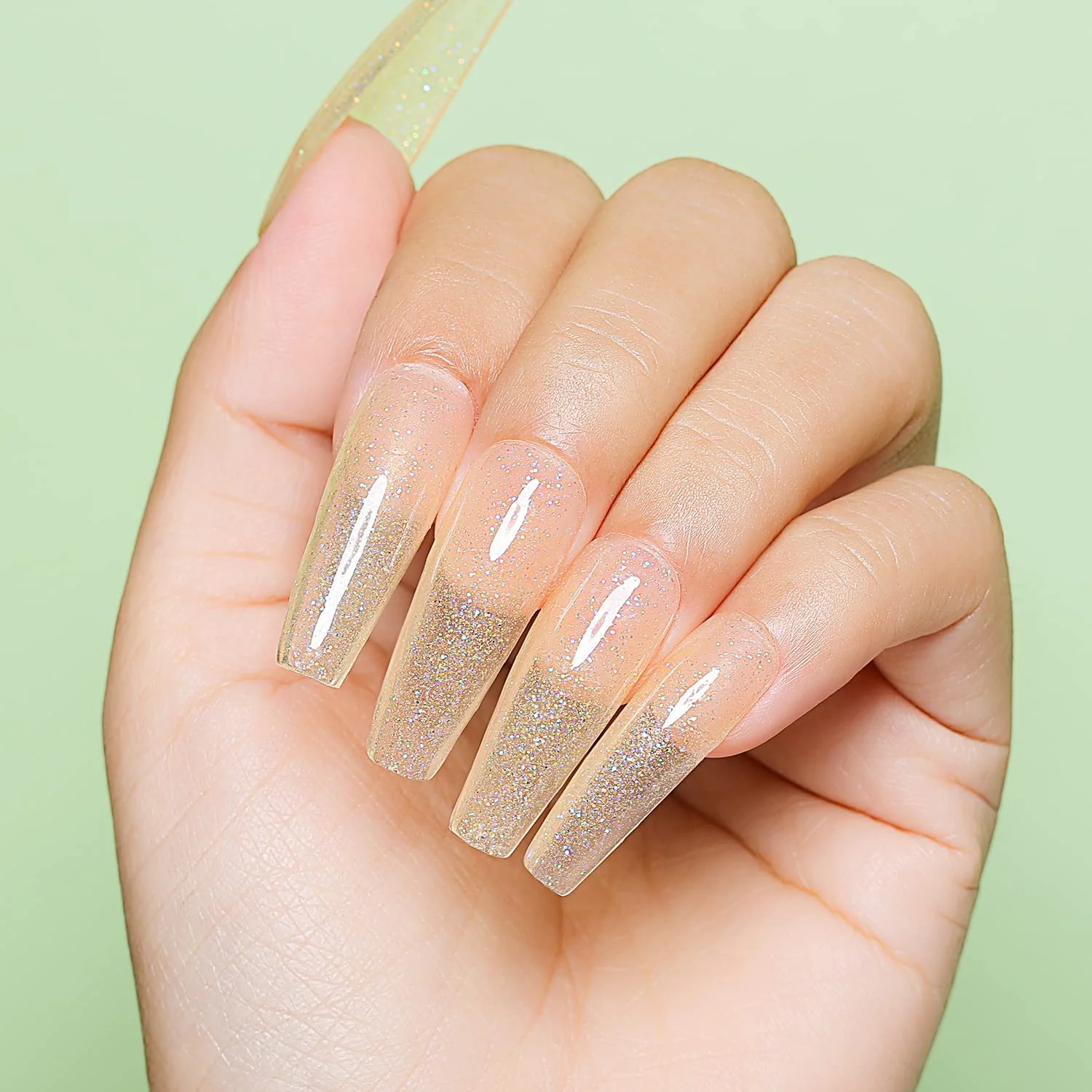 Гель-лак AIMEILI Nude Shimmer Glitter (566) 10 мл, фото №5