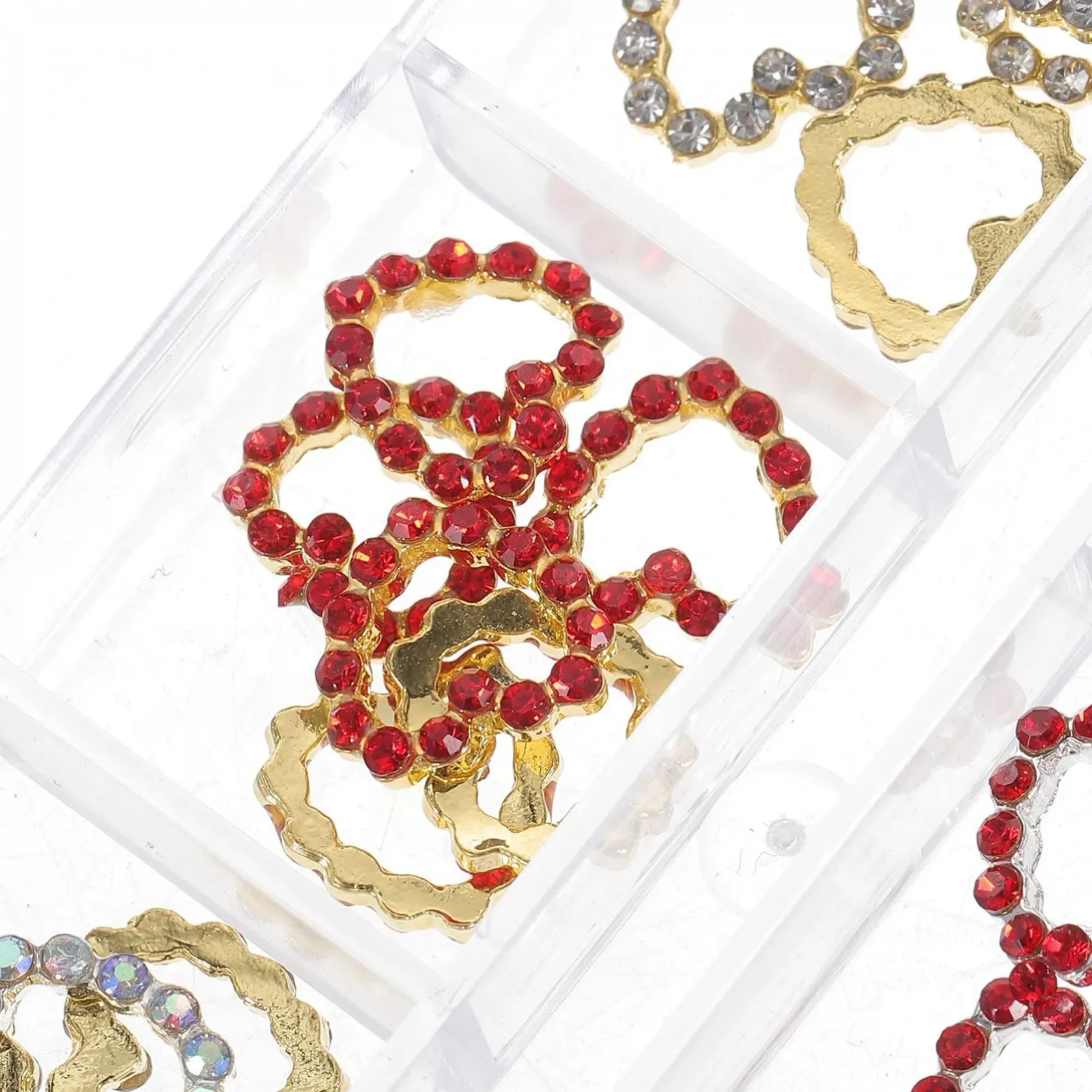 Прикраса для нігтів Серце FOMIYES Камінці для нігтів 30 шт x 5, фото №5