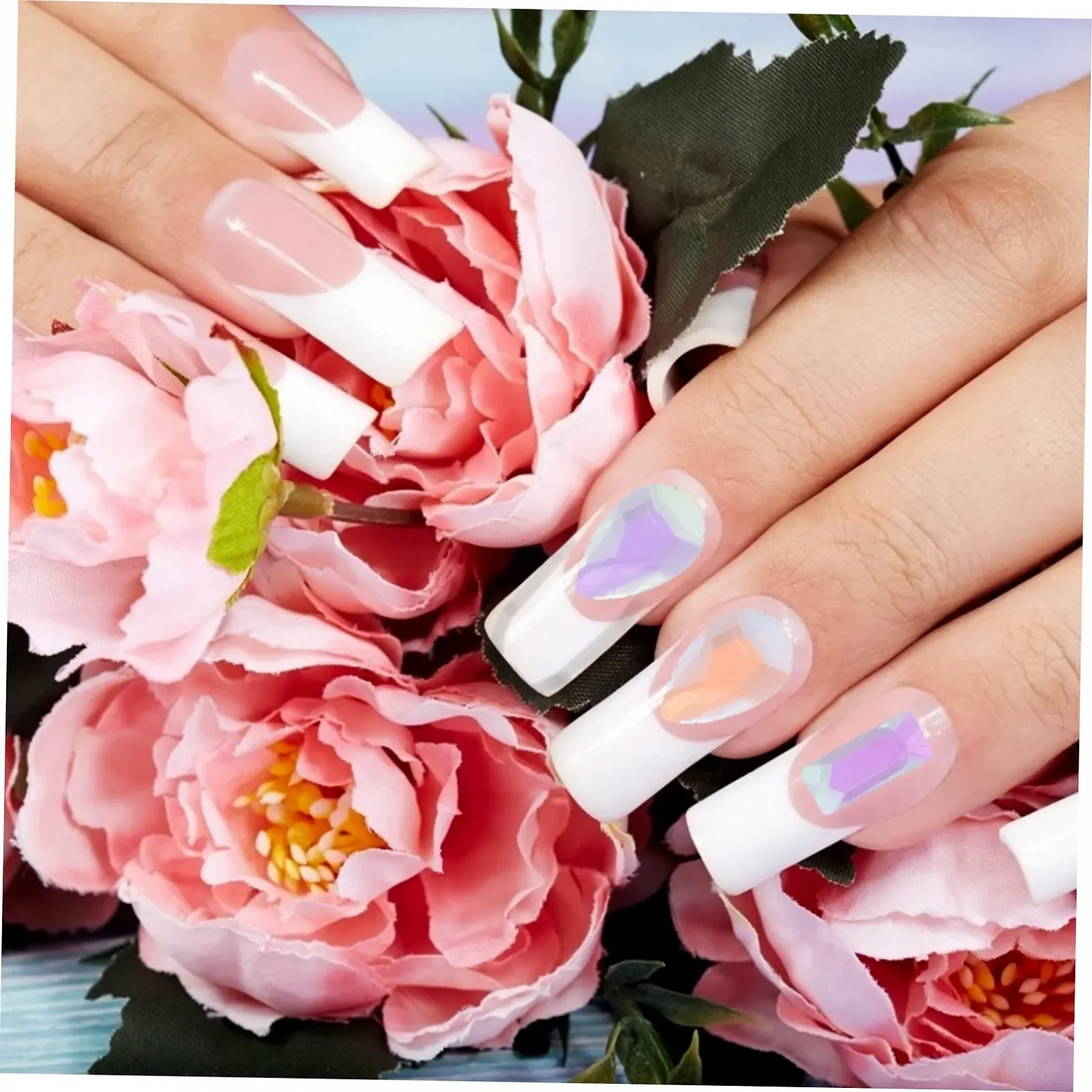 Насадка для дрели Beavorty Кристаллы AB Плоская задняя часть Кристаллы для ногтей Стразы для ногтей своими руками Стеклянные циркониевые аксессуары Фиолетовый цвет 3D 100 шт, фото №2