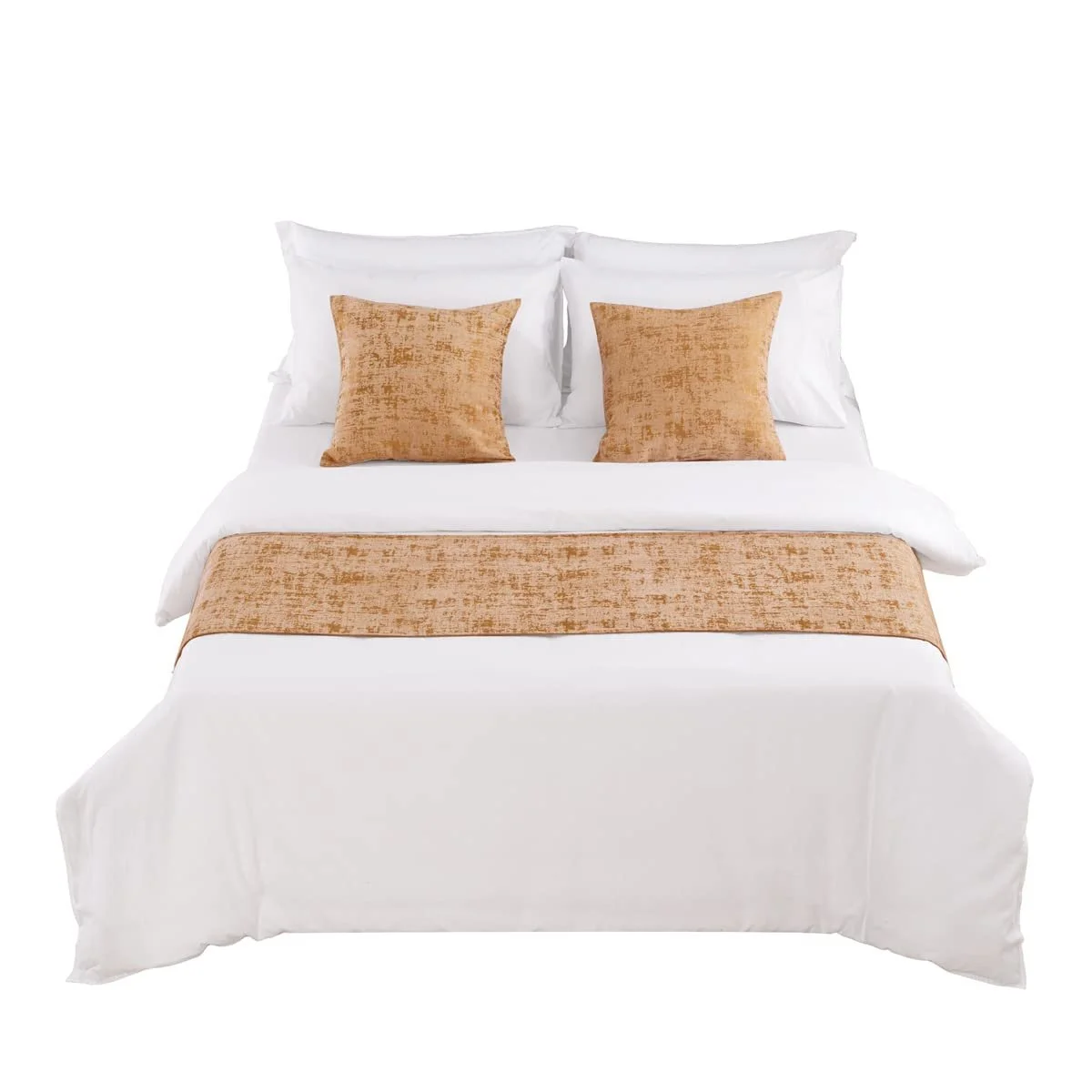 Накидка на ліжко AMBERIS Золотий, Міцний декоративний шарф для дому та готелю, фото №6