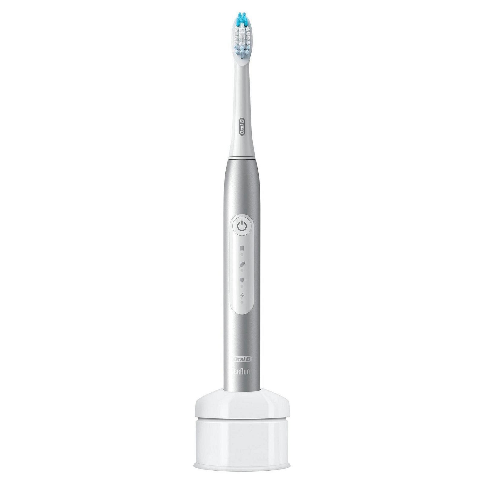 Звукова Зубна Щітка Oral-B Pulsonic Slim Luxe 4100, 2 змінні насадки, 3 режими чищення, Рожеве Золото та Звукова Зубна Щітка Oral-B Pulsonic Slim Luxe 4000, Платина, фото №6