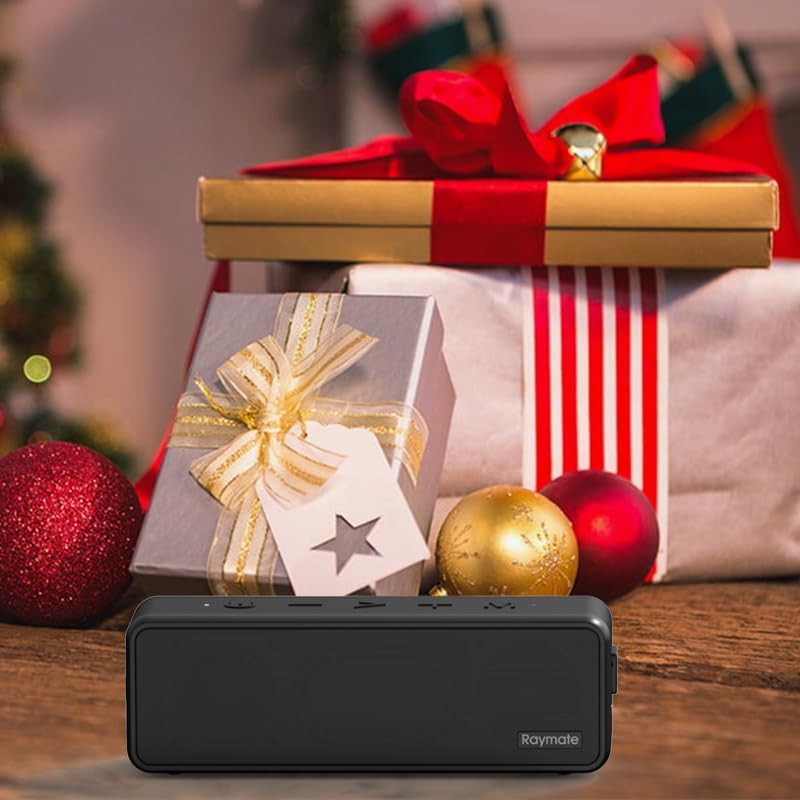 Колонка Raymate Bluetooth Портативная Музыкальная Коробка с Громким Стерео Звуком, Богатым Басом, IPX7 Водонепроницаемая Беспроводная Колонка для Дома, На Открытом Воздухе, Сада, фото №5