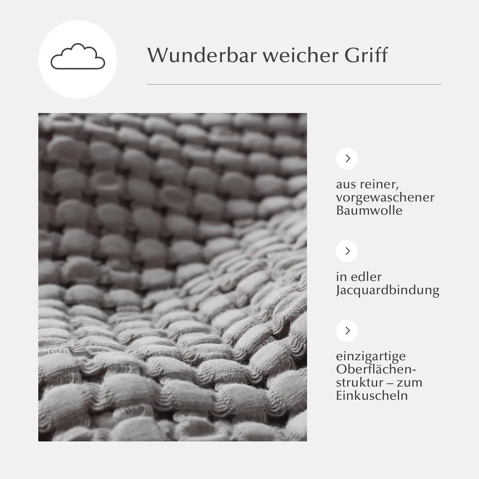 Покрывало URBANARA Veiros 180 x 200 см Хлопок Вафельный пике Натуральный, фото №4