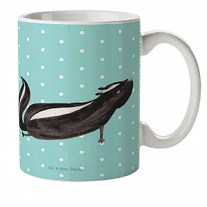 Детская Кружка Mr. & Mrs. Panda Скунс Йога Пластиковая - Фото 1