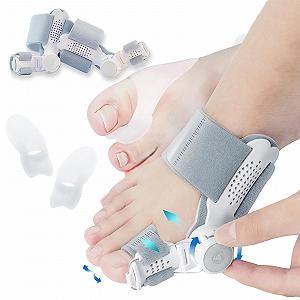 Коректор великого пальця стопи Регульована шина та роздільник пальців з силікону для чоловіків та жінок - Фото 1