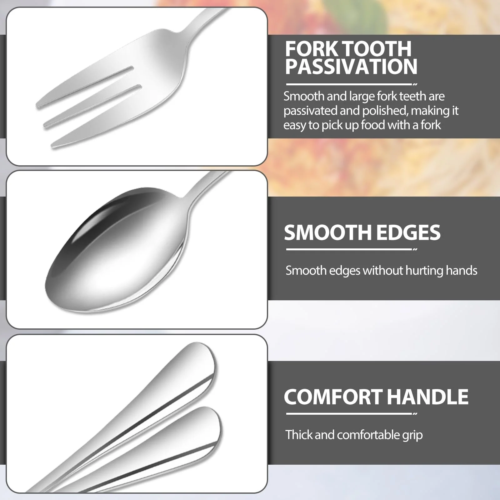 Набір виделок для торта та кавових ложок, 30 шт., фото №4