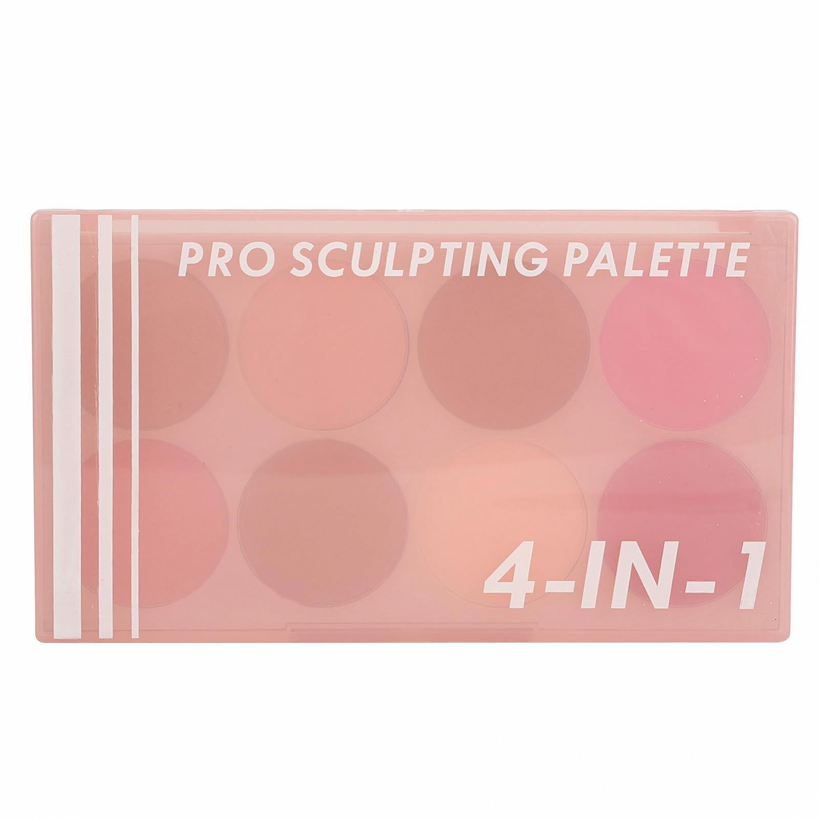 Палітра Rouge Highlight Contour 4-в-1 Vivid Matte Glitter Intense Pigmentation з 8 кольорами, фото №2