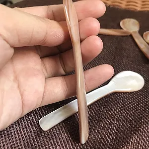 Ложка для икры DUEBEL Набор 6 шт розовый перламутр 115 см x 3 см synthetic.ua - Фото 1