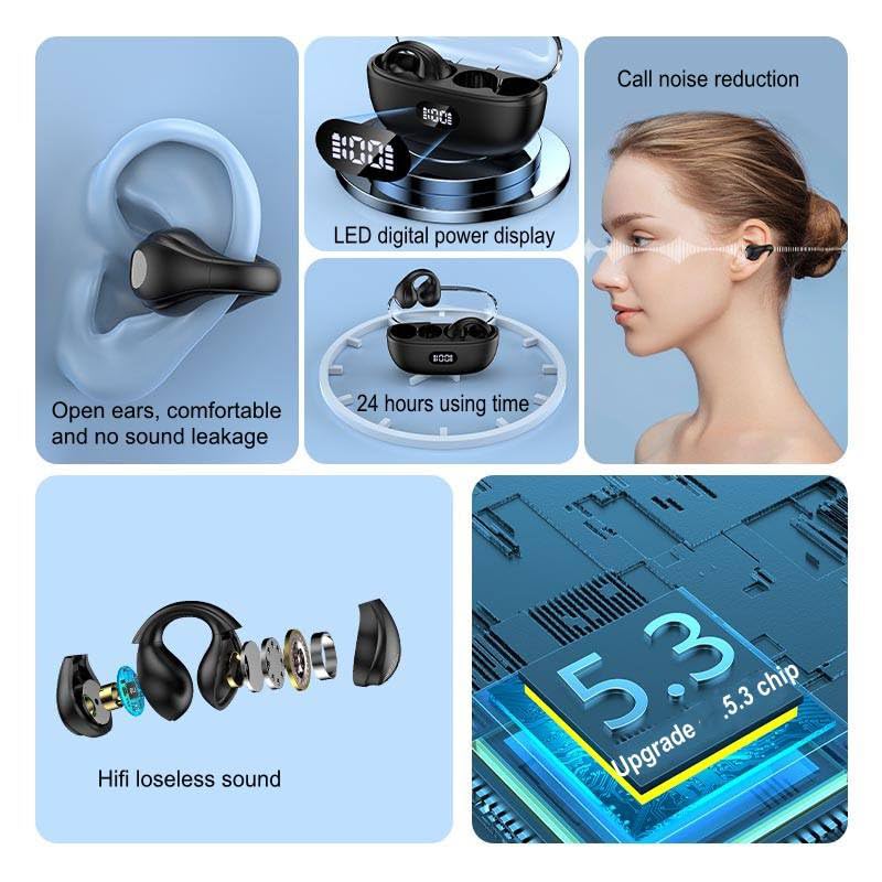 Bluetooth наушники Air Line Bone Sound Sports Clip On Earphones V5.3 Черный, фото №2