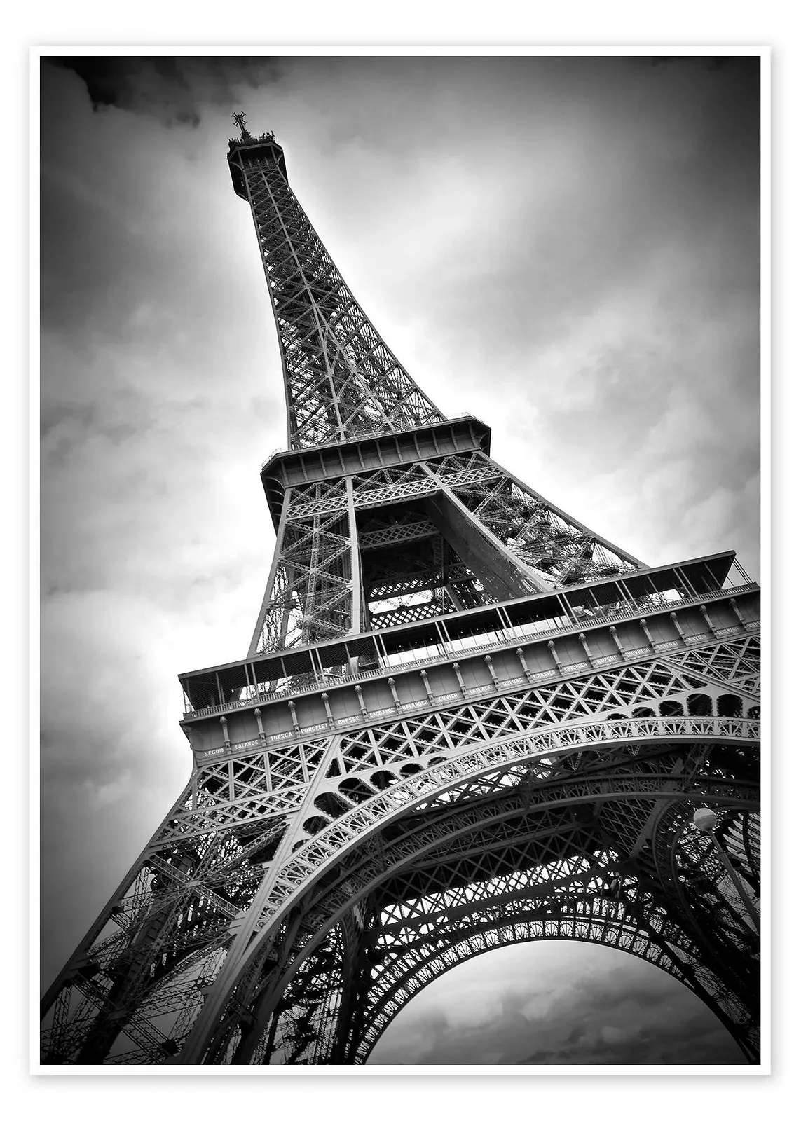 Постер Melanie Viola Eiffel Tower Paris III 30 x 40 см Черно-белый, фото №1