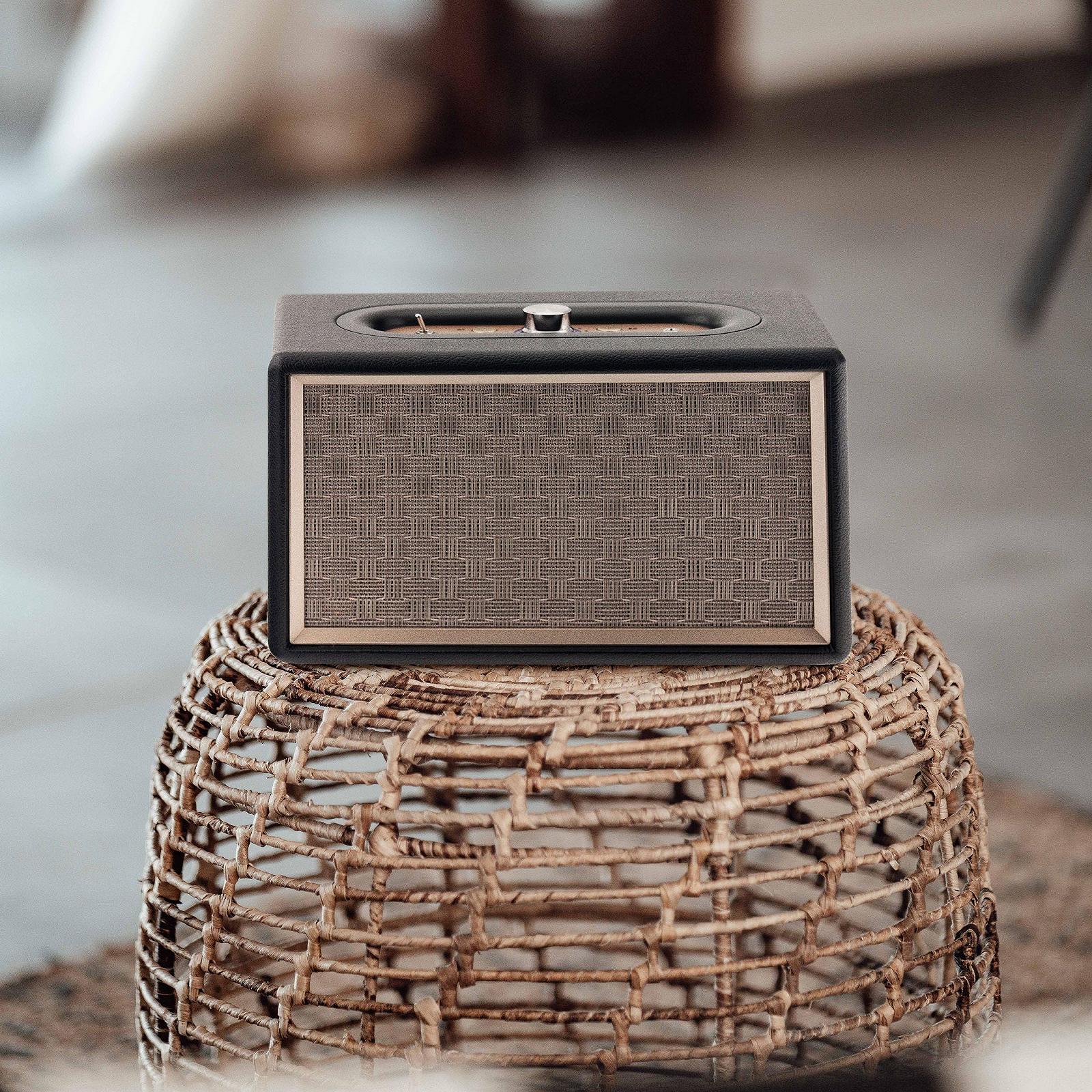 Портативна колонка Caliber Bluetooth - Бездротовий Бокс - Ретро Вигляд - AUX - Дерев'яний Корпус з Штучною Шкірою - 60 Ват - Чорний - 4 Години Акумулятора, фото №3