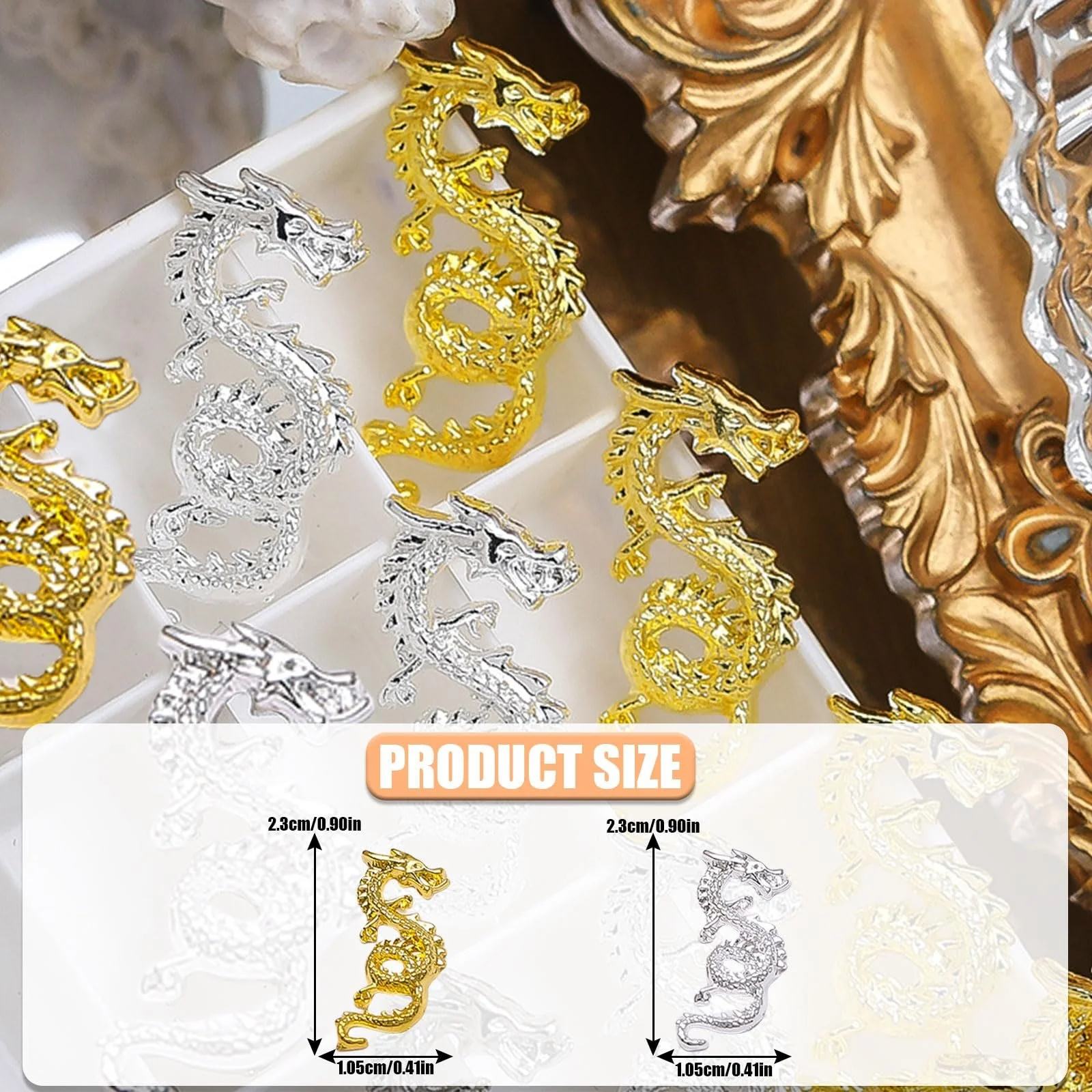 Прикраси Набір з 40 штук, Металеві підвіски 3D, Модель Mix-D, фото №2