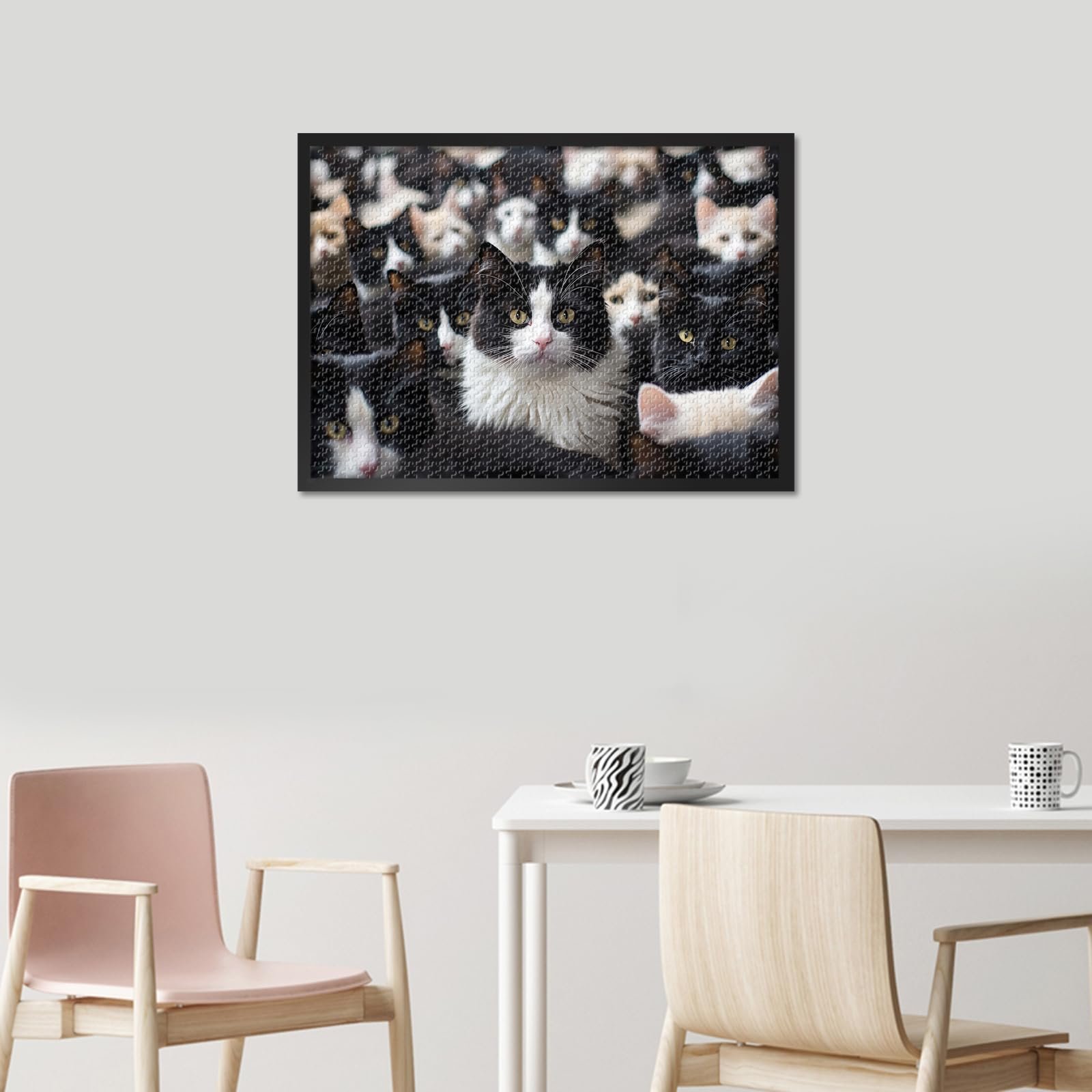 Пазли Колекція милих котів мордочки кошенят 1000 елементів 70 x 50 см, фото №6