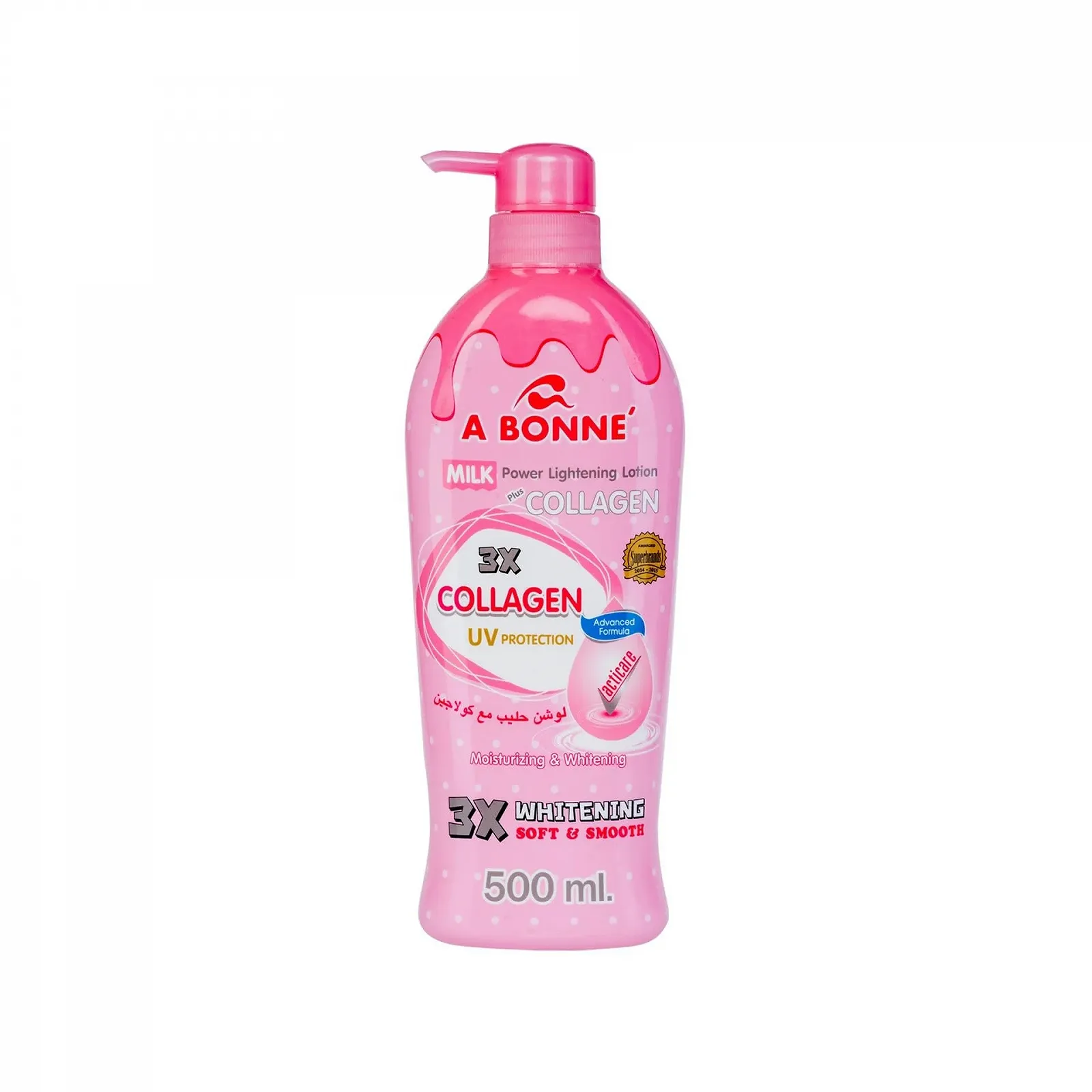 Лосьйон для тіла A Bonne Miracle Milk Power Lightening Collagen 500 мл для гладкої та м'якої шкіри, фото №1