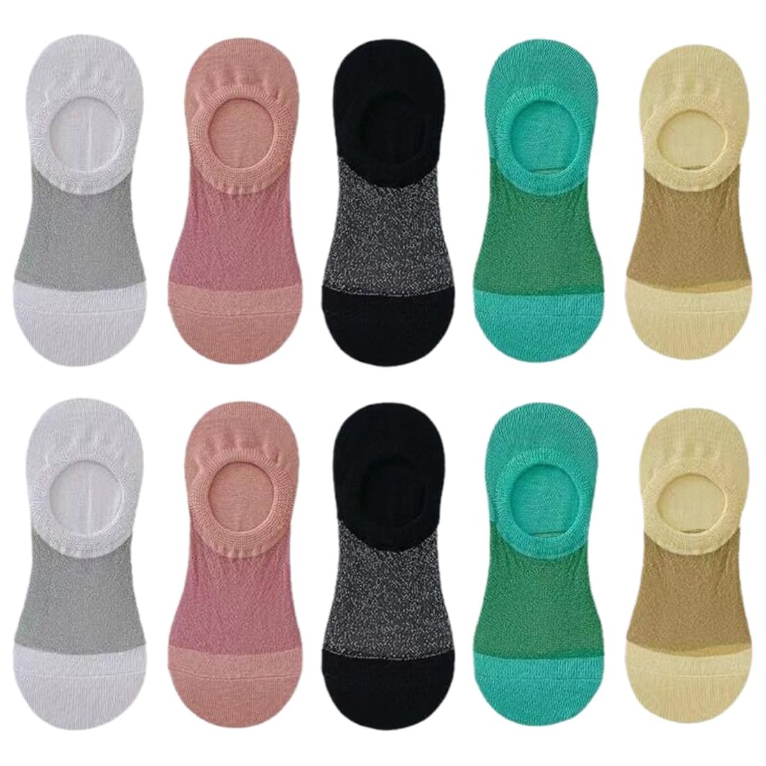 Носки-балетки Женские Разноцветные 35-40 (5 пар), фото №1