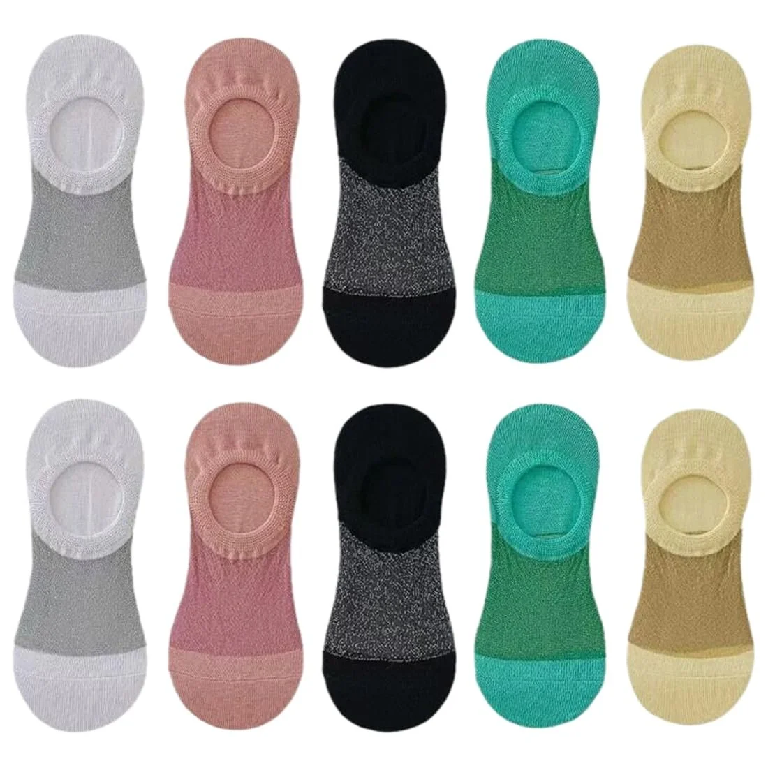 Шкарпетки-балетки Жіночі Різнокольорові 35-40 (5 пар), фото №1