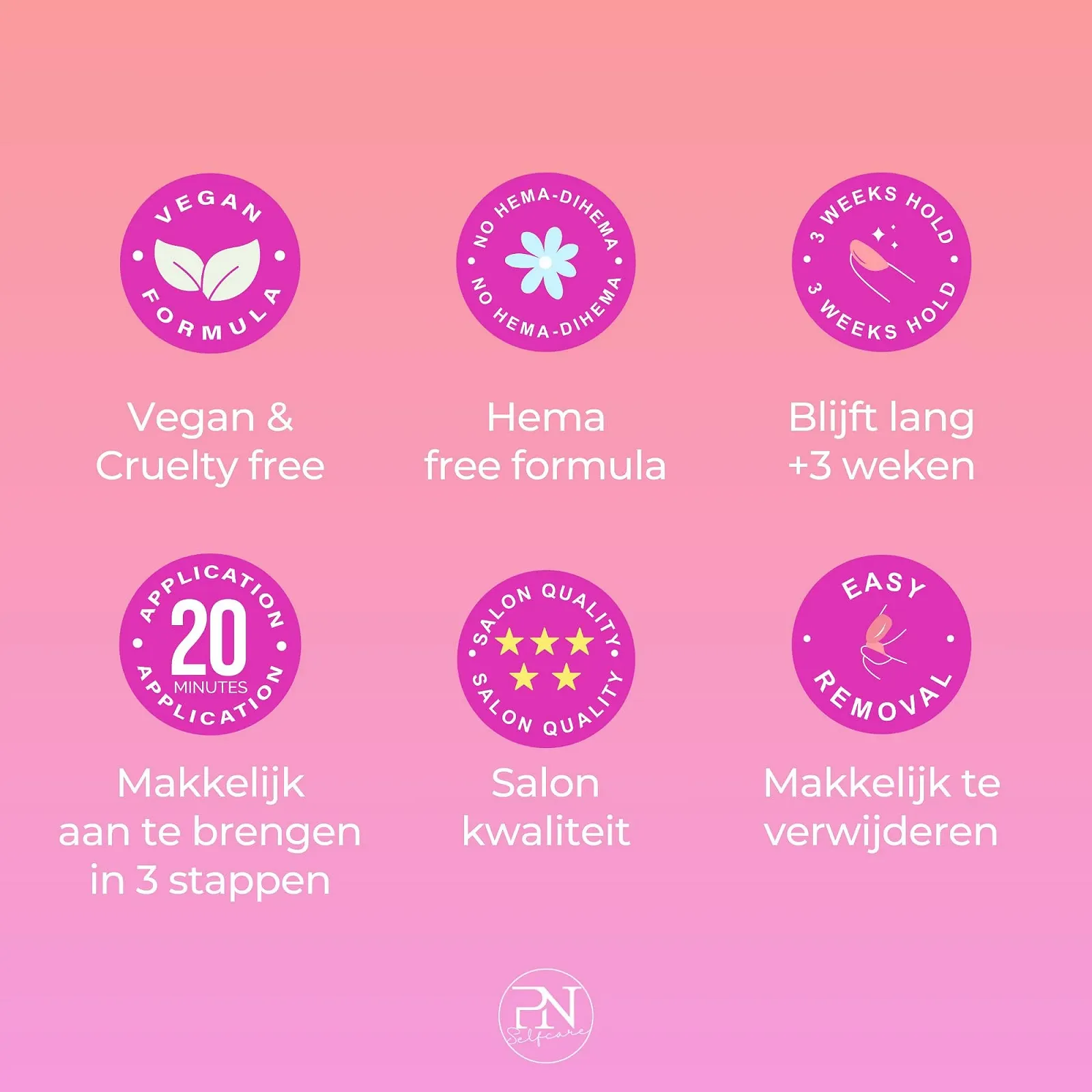 Гель-лак PN Selfcare UV LED, веганский снимаемый гель-лак, светло-розовый гель-лак, 034 Pink Bliss, 10 мл, фото №9