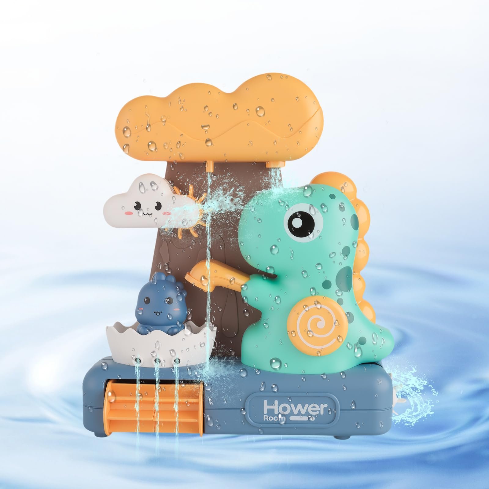 Іграшка для ванни Динозавр на присосках, що обертається, фото №1