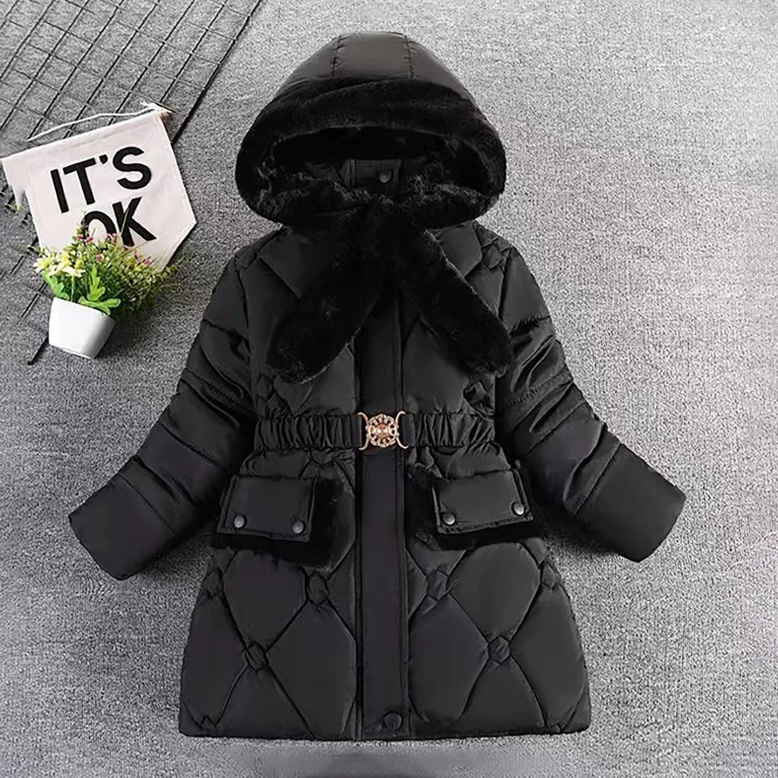 Зимняя куртка для девочек, длинная пуховая куртка, мягкая, милая зимняя куртка, детская куртка для походов, легкая, дышащая, теплая верхняя одежда для малышей, фото №3