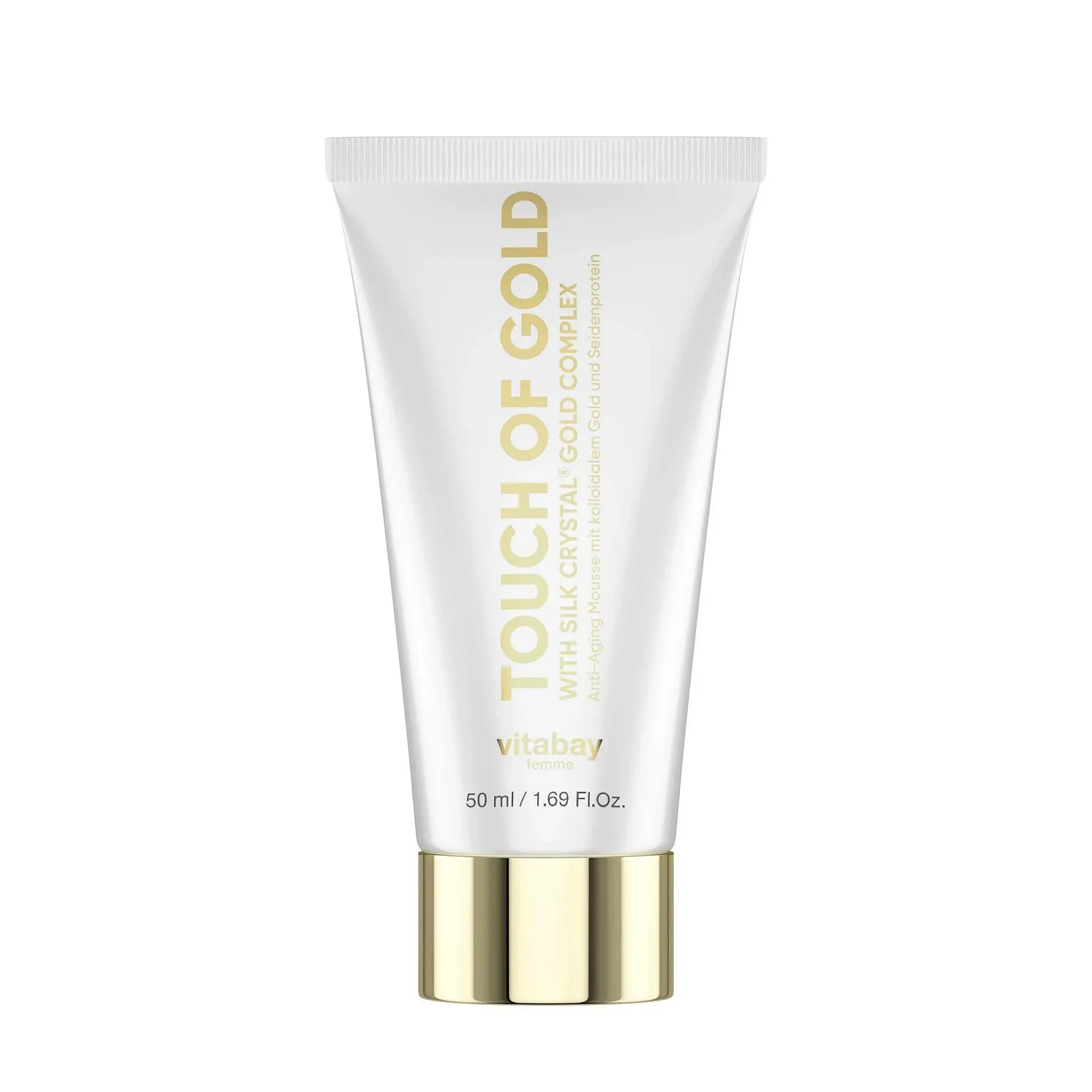 Антивіковий крем Vitabay Touch of Gold 20 PPM з колоїдним золотом та шовком 50 мл, фото №1 Антивіковий крем Vitabay Touch of Gold 20 PPM з колоїдним золотом та шовком 50 мл, фото №1