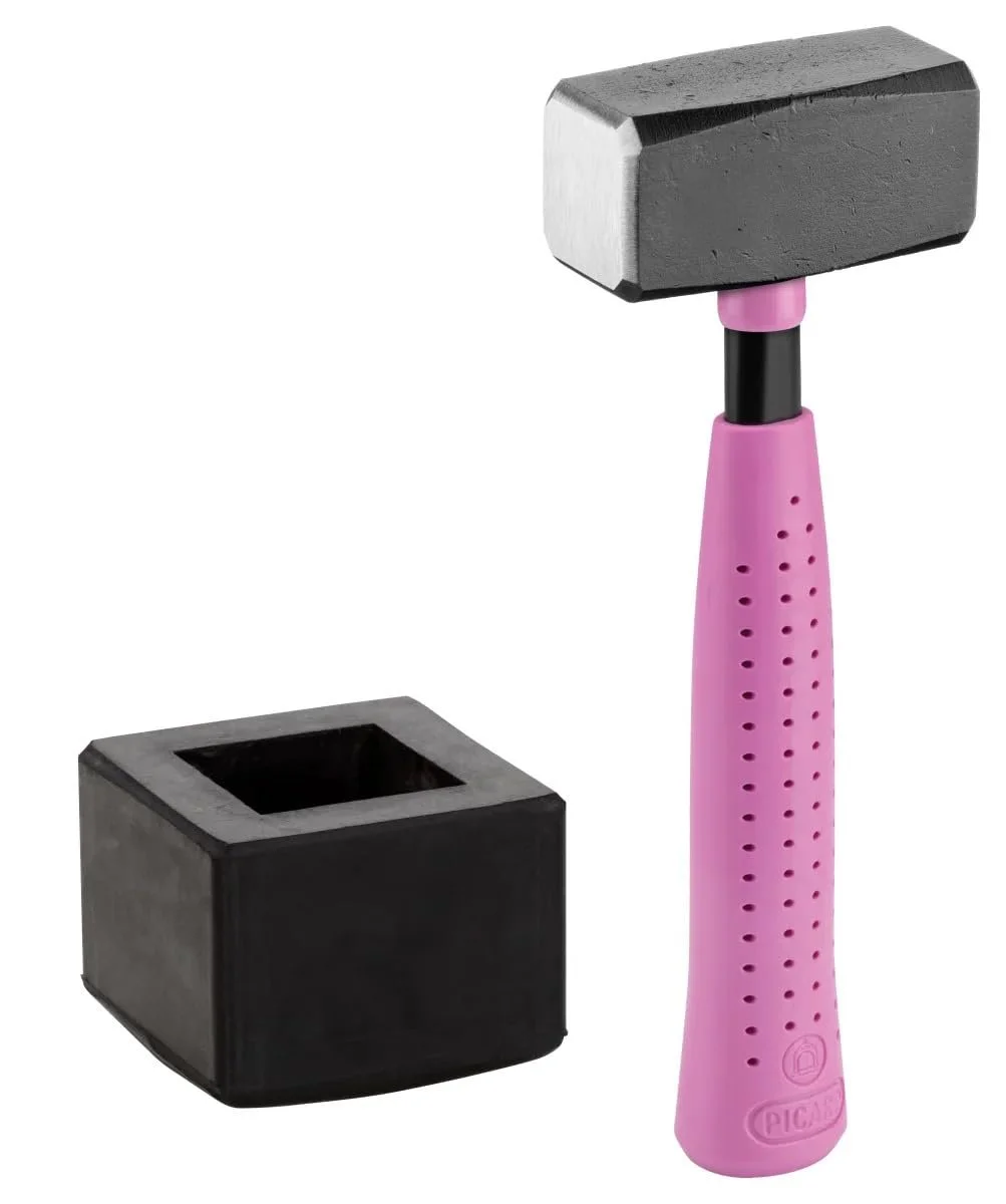 Кувалда PICARD RS Pink Edition с резиновой насадкой 1250 г стальная трубчатая рукоятка C45 DIN 6475, фото №1 Кувалда PICARD RS Pink Edition с резиновой насадкой 1250 г стальная трубчатая рукоятка C45 DIN 6475, фото №1