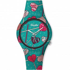 Часы Doodle Женские часы Graphics Mood Tattoo Hearts DO35009, Ribbon - Фото 1